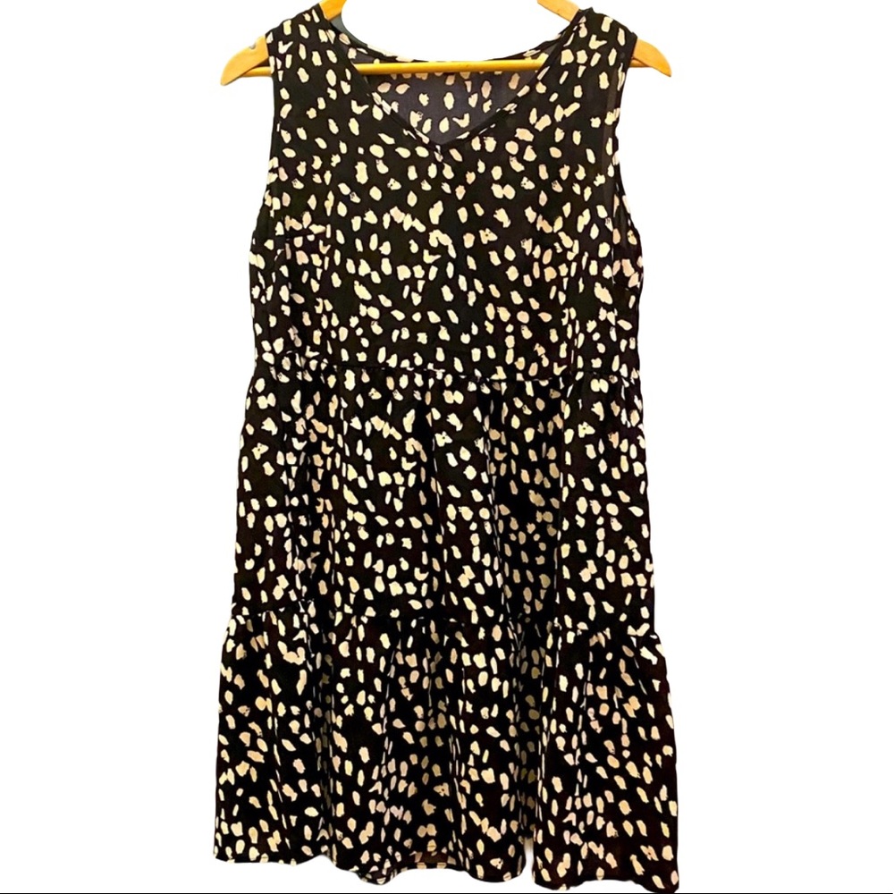Shein Black & White Print Dress Sz Small